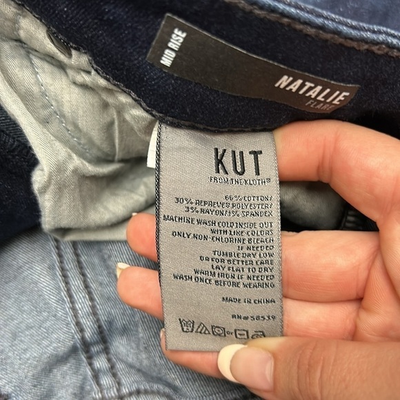 Kut from the Kloth Natalie Flare Mid Rise denim jeans - Picture 8 of 12